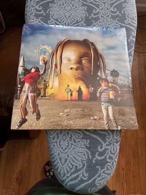Travis Scott Astroworld Vinyl Record - Gold, Blue, Red Artwork